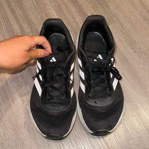 Mens adidas black shoes size 10.